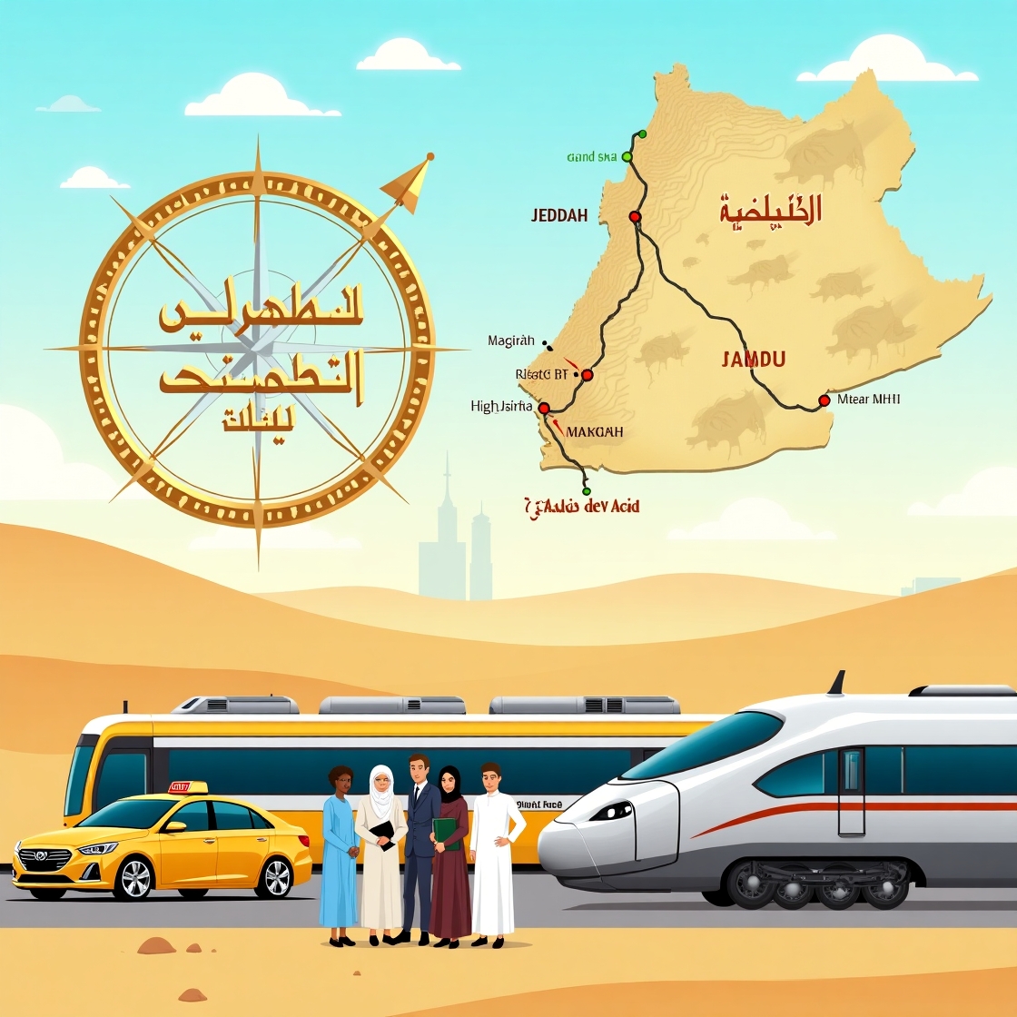 Jeddah to Makkah Distance